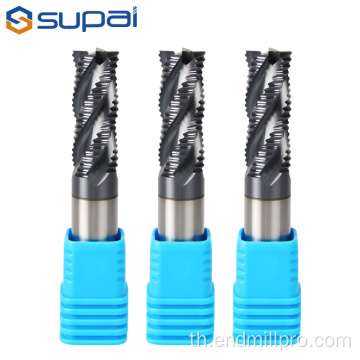 Solid Carbide 4flutes Roughing End Mill สำหรับเหล็กกล้า